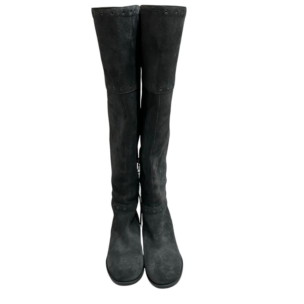 Vince Camuto NEW Suede Leather Over The Knee Boots Sz 8 Wide Shaft‎ Gray - Picture 4 of 8